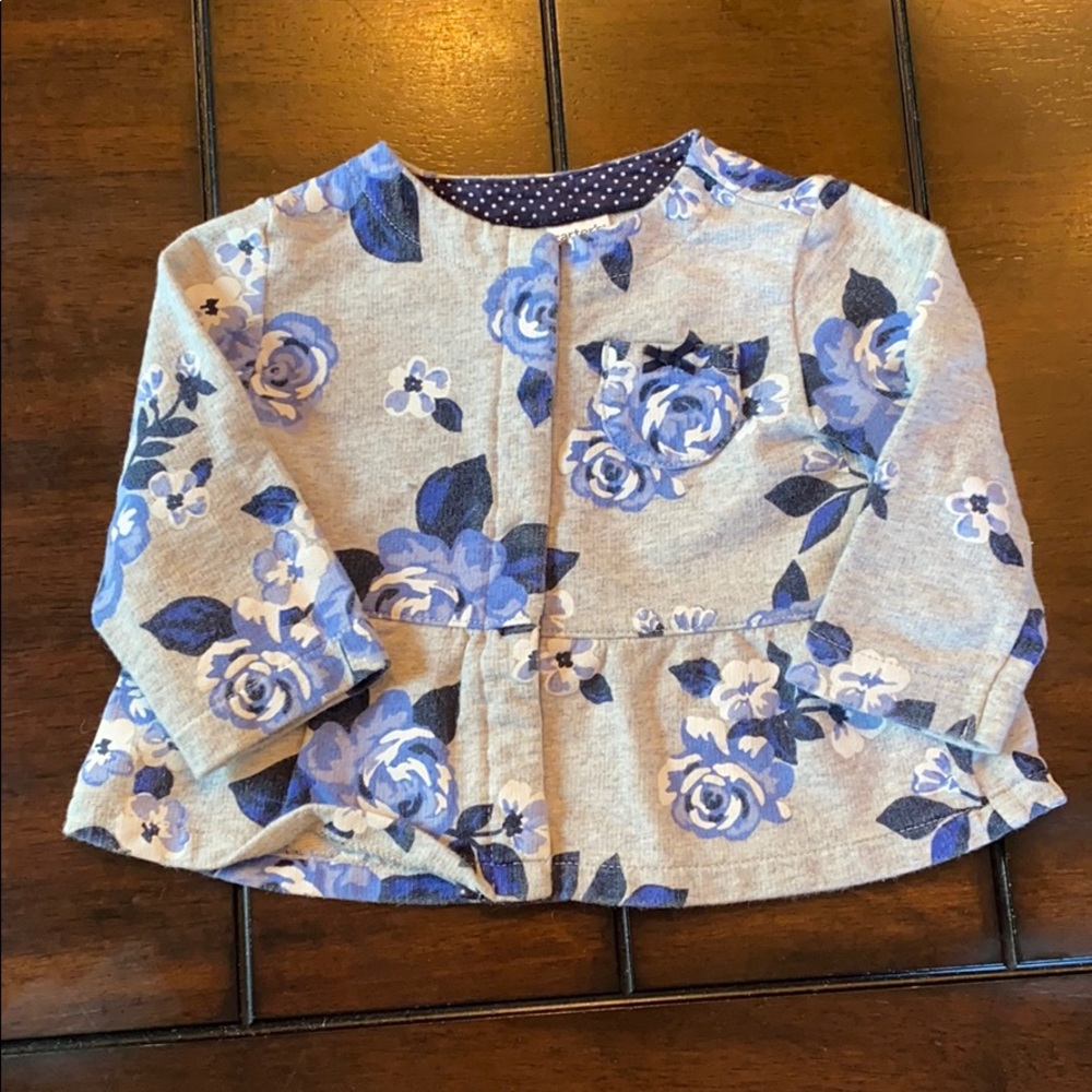 Girls Carter’s size 6 months flower sweater